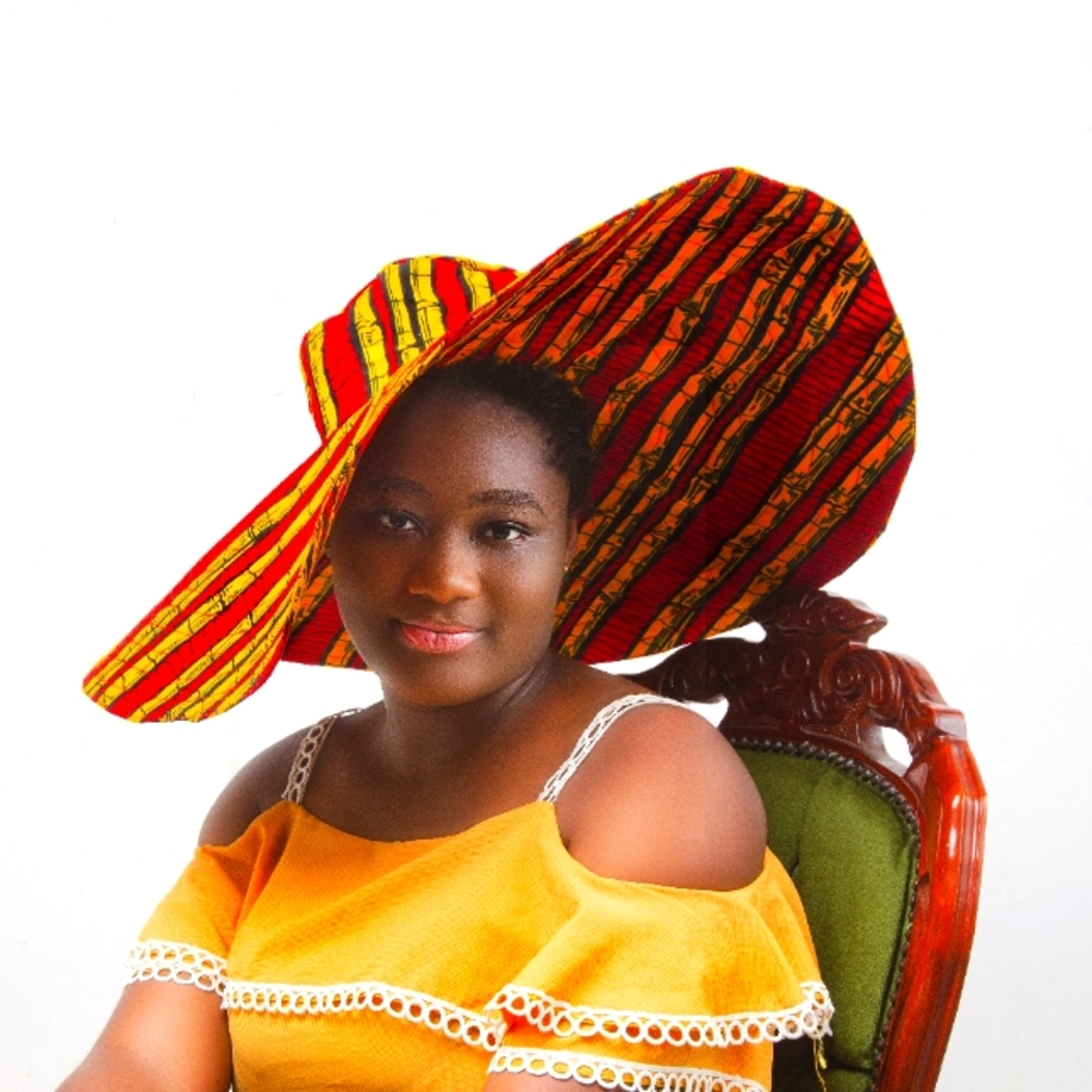 African/Ankara oversized sun hat
